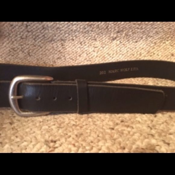 Marc Wolf LTD. 202 Black Leather Belt - Picture 3 of 8